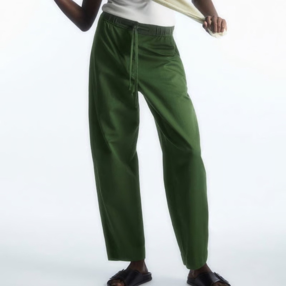 Cos Barrel-Leg Drawstring Trousers